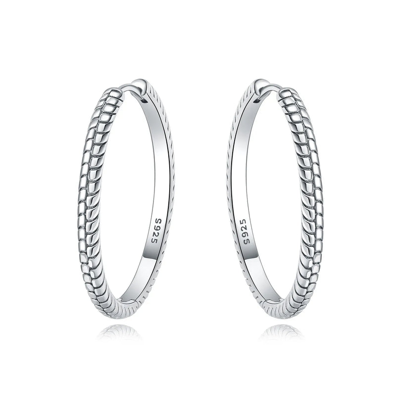 925 Sterling Silver Simple Gold U - shaped Earrings Jewelry Versatile Hoop For Women Fine Birthday Party - Visuel 25 | SAMAG