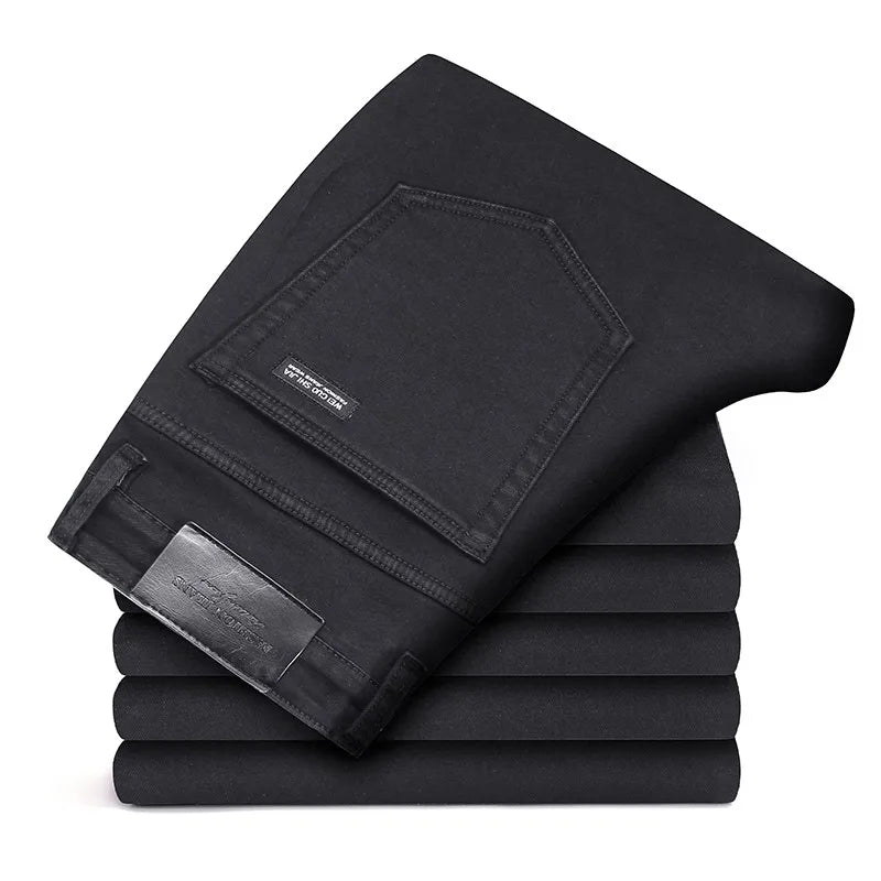 Men Stretch All Black Colors Trousers Brand Clothing | SAMAG