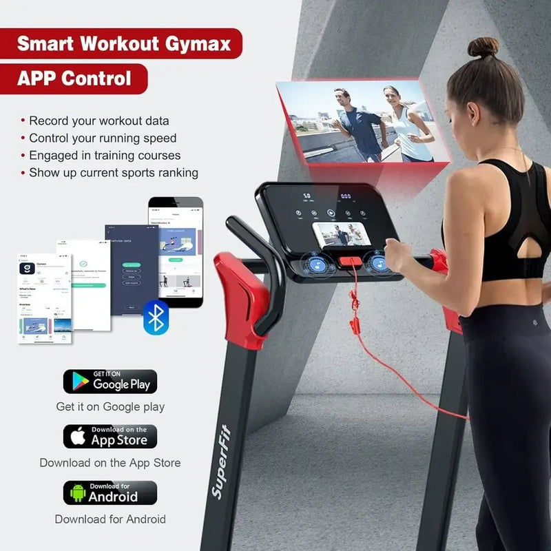 Compact 2.25HP Treadmill with Electric Incline, LED - View 4 | SAMAG