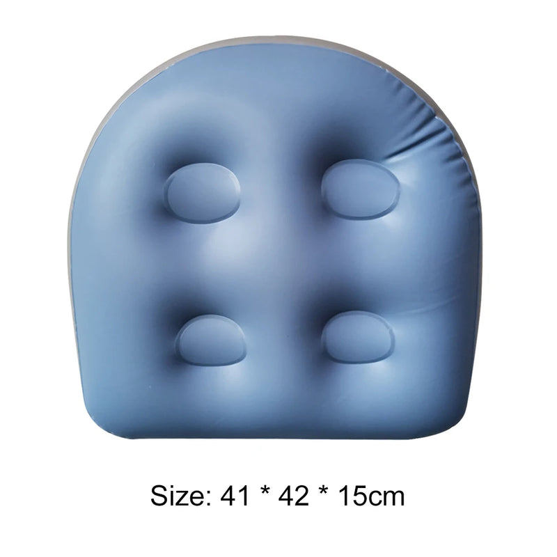 SPA Inflatable Cushion Tub Anti-Hemorrhoids Inflatable Seat Bath Pad Backrest Hip Massage Support with Suction Cup Pool Bath Mat