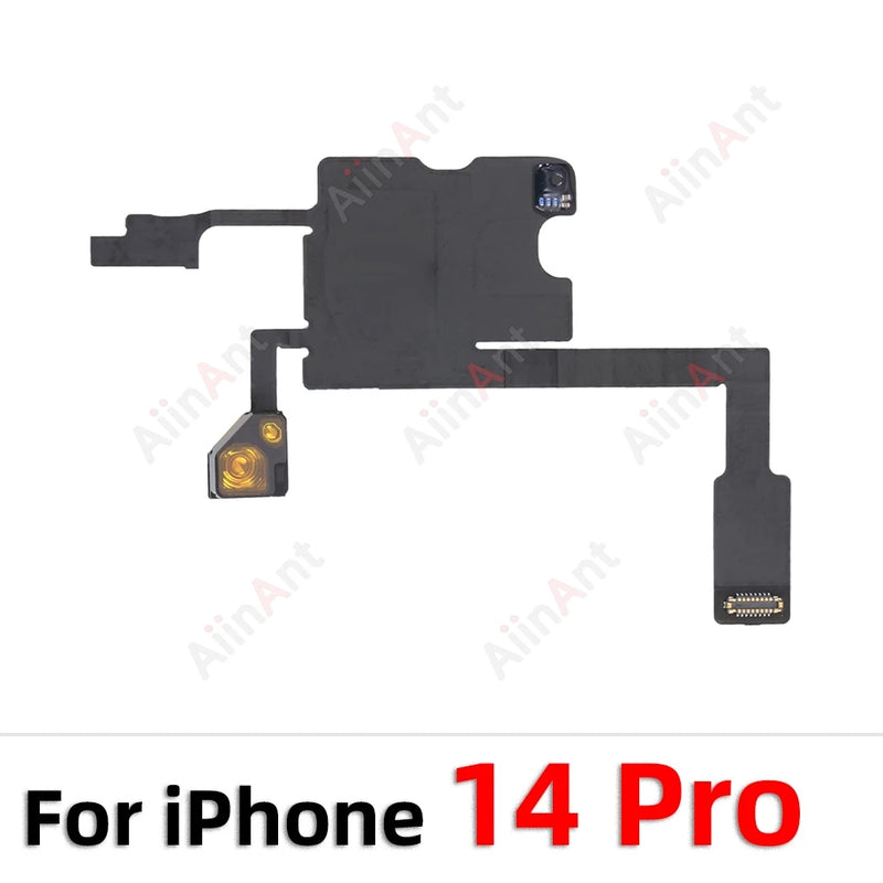 AiinAnt Phone Top Sound Ear Earpiece Speaker Proximity Light Sensor Flex Cable For iPhone 12 13 14 15 Pro Max Plus