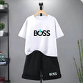 Kids Tshirt Summer 3-12 Years Letter Fashion T-shirt Boys Girls Toddler Short-sleeved+Shorts Casual Cool Sports Set clothing