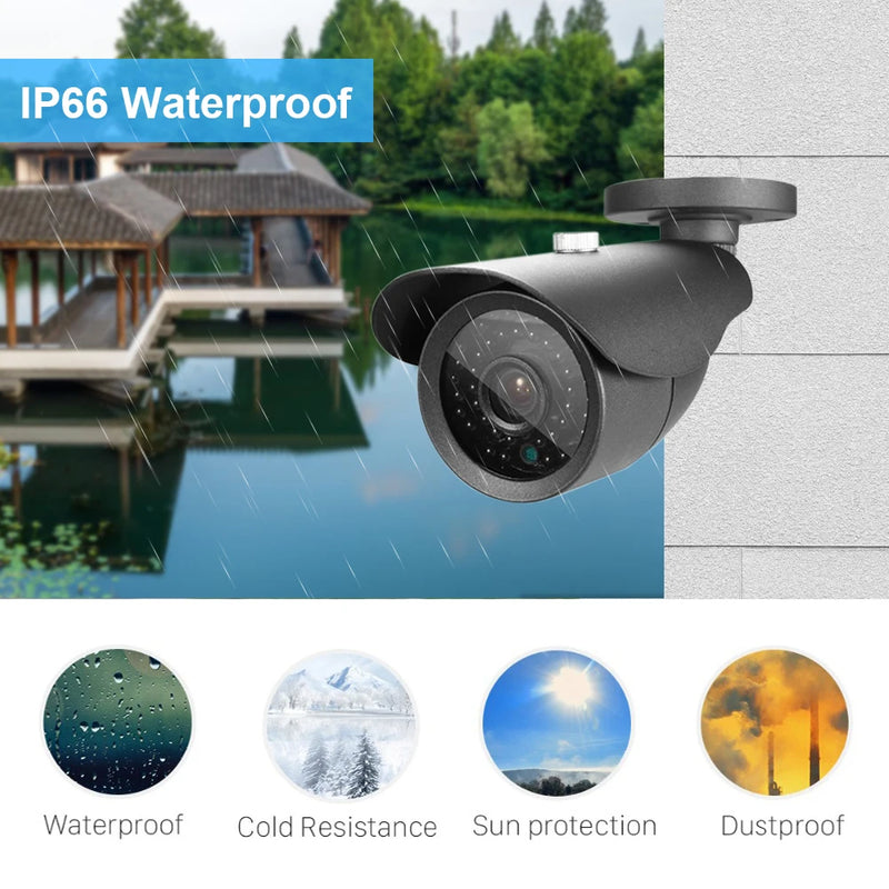 KANTURE 32CH CCTV 4K Ultra HD NVR Security Camera System POE 8MP Ai Human Detection Outdoor Waterproof Night Vision Camera Kit