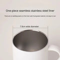 THERMOS Mug 450ml Handle Mug, Keep Cold & Keep Hot Stainless Steel Thermos, Leakproof Coffee Mug & Milk Cup for Office,BPA Free