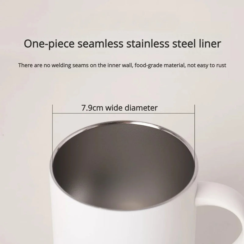 THERMOS Mug 450ml Handle Mug, Keep Cold & Keep Hot Stainless Steel Thermos, Leakproof Coffee Mug & Milk Cup for Office,BPA Free