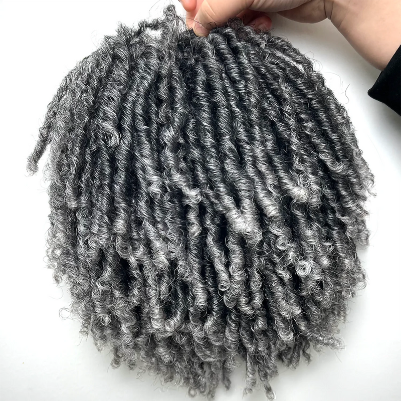 Synthetic Dreadlock Braided Half Wig Black Brown Blonde Grey Soft Faux Locs Natural Style Cosplay Costume Party Daily Anime Wigs