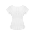 Y2K Fairy Grunge Crop Top for Women Short Sleeve Lace Patchwork T-Shirt Aesthetic Slim Fit Cute Babydoll Top Tees