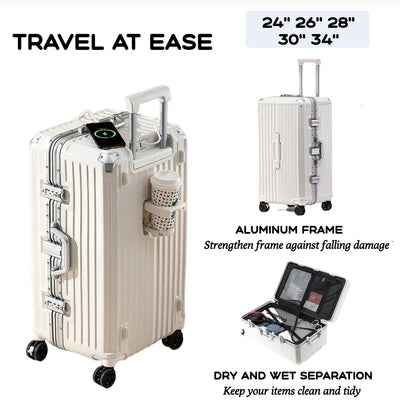 Durable Large Capacity Luggage Sets Suitcase USB Charging | SAMAG