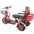 Small Parent Child Elderly Electric Tricycle Folding For Family 500W Electric Scooter Women With Adjustable Backrest/Seat/Basket
