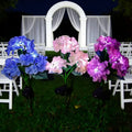 Garden Decor 3 Heads Hydrangea Artificial Flower Solar Lawn Lamp Summer Wedding Party Holiday Outdoor Patio Yard Decoration Lamp