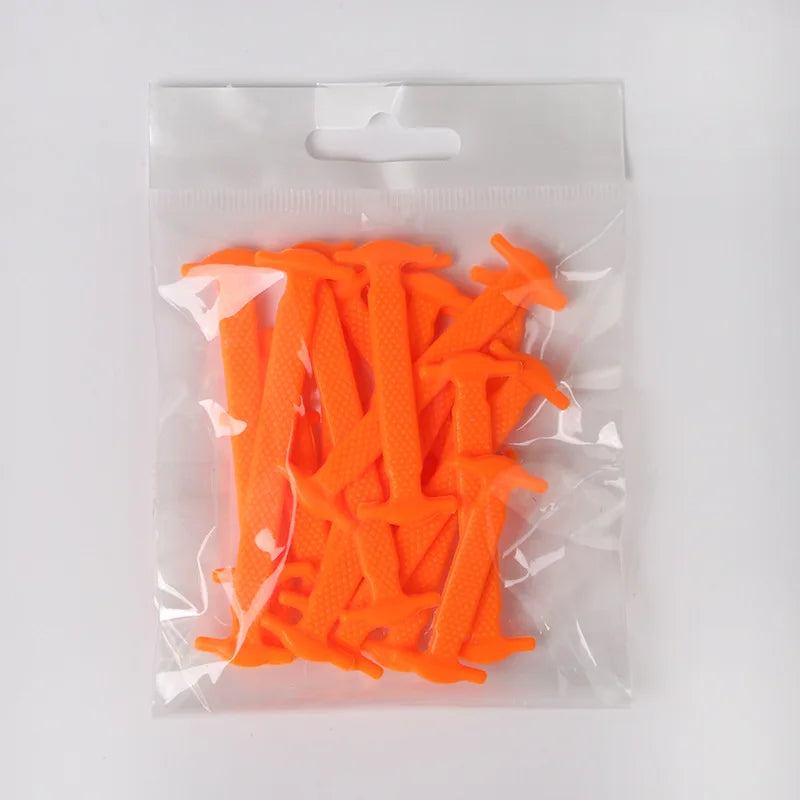 New Silicone Shoe Laces Elastic No Tie Shoelaces 16 PCS for Sneakers Quick Put on And Take Off Safety Lazy Shoe Lace Accessories
