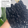Human Hair Pre-Separated Miracle Knots Feather Crochet Burmese Curly Human Hair Feather Crochet Human Hair Extensions Invisible Miracle Knots Crochet Human Hair Bundles For Women Daily Use Birthday Holiday Gift Popular Hairst