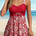 Black Dots Print Tankini Set Two Pieces Swimsuits | SAMAG