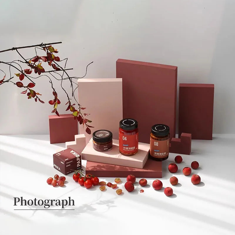Hot Foam Cube Set Photography Props Shooting 3D Ornaments Jewelry Backdrops Props Cosmetics Posing Waterproof Photo Backgrounds