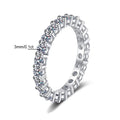 5mm D Color Moissanite Row Ring 925 Sterling Silver Diamond Wedding Band Rings For Women Certified Fine Jewelry Gift Houtros