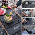 Pandatour Camping Outdoor IGT Table Gas Stove Wood Grain | SAMAG