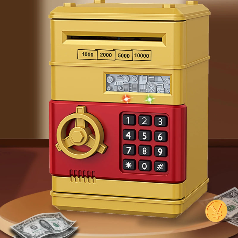 Piggy Bank Toys, Electronic ATM Password Money Coin Can Auto Scroll Paper Saving Box Fingerprint Unlock - View 7 | SAMAG