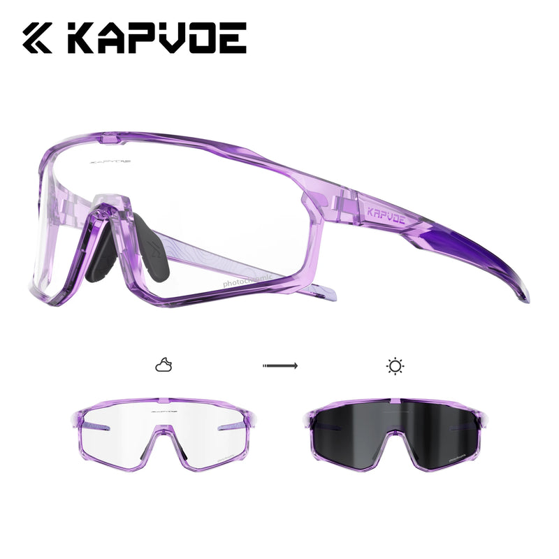 Kapvoe Photochromic Cycling Sunglasses for Men Glasses - View 10 | SAMAG