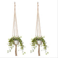 Gardening Green Plant Hanging Basket Cotton Rope Hanger Flower Pot  Handmade Macrame Pot Pocket Wall Boho Courtyard  Home Decor