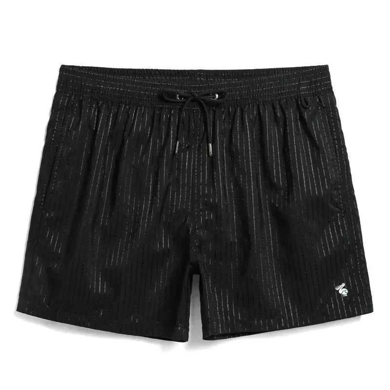 Striped Men Casual Shorts Beach Pants Board Short Quick Dry Sports Trunk Summer Seaside Beachwear Loose Homewear Sleeping Pajama