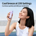 Lenovo Portable High Speed Cooling Handheld Fan 3000mAh Rechargeable 199 Wind Speeds Adjustable Foldable Air Cooling Turbo Fan