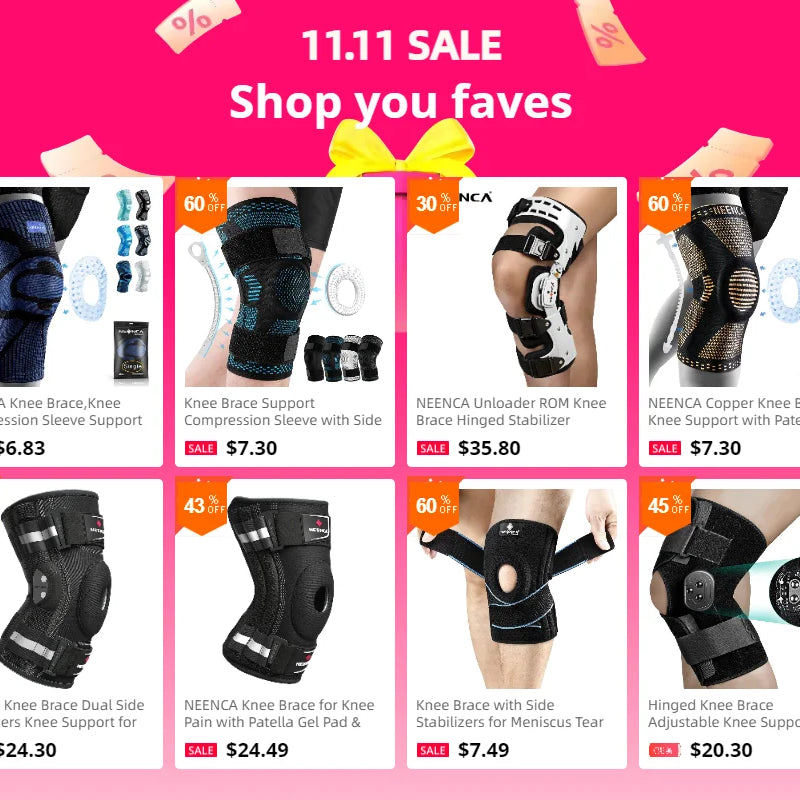 NEENCA Copper Knee Brace Knee Support with Patella Gel Pad &Side Stabilizers for Knee Pain Sport Arthritis ACL Joint Pain Relief