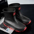 Men's Short Rain Boots Anti-Slip Work Boots Fishing Car Wash Labor Protection Water Shoes Lightweight Durable Rubber Material