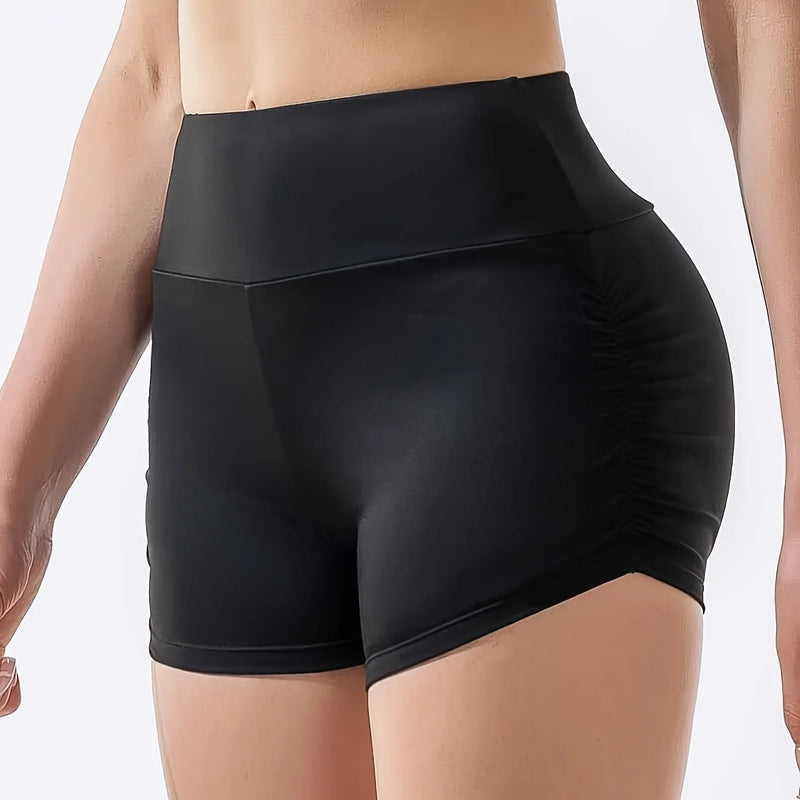 Women's High Waist Butt Lifting Sports Shorts, Sexy Tummy Control 3 Inch Hot Pants, Breathable Summer Yoga Fitness Shorts