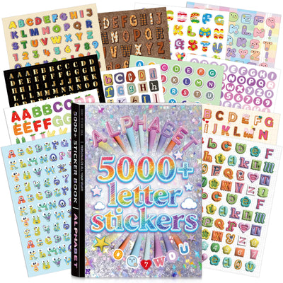 + Alphabet Stickers Book, Self-Adhesive Colorful Letters | SAMAG