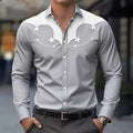 Men's Long Sleeve Shirt Western cowboy Denim Retro | SAMAG