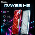 Akko RAY68 HE Mechanical Keyboard 65% Magnetic Switch Rapid Trigger 0.01mm 8K RGB with Lightbox Custom ESports Gaming Keybaord