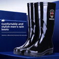Rain shoes construction site waterproof rain boots men's non-slip wear-resistant rubber shoes water shoes thickened