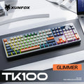 Xunfox TK100 Bluetooth Wireless Dual-Mode Keyboard Desktop Laptop Office E-Sports Gaming RGB Light Effect Charging Robot Feel