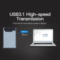 Transparent HDD Case HDD Enclosure 2.5 Inch SSD SATA To USB 3.0 Type-C 3.1 Adapter Portable External Hard Drive Box Tool-Free