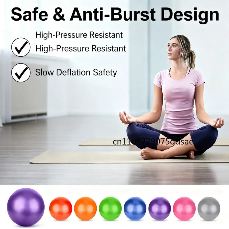 25cm Mini Yoga Ball Fitness Pilates Reduce Fat Ball Thick Explosion-proof PVC Non Slip Gym Home Training Workout Exercise Ball