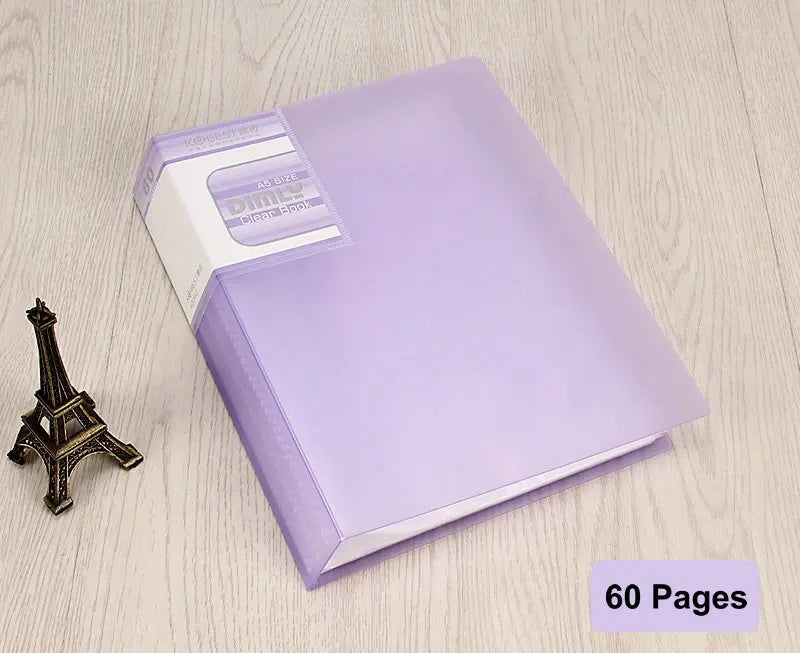 Transparent PVC Bag A5 Display Book Multi Pocket File Folder For A5 Document Organizer Paper Storage Clear File A5 Folder