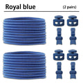 2 Pair No Tie Shoe Laces Kids Adult Quick Laces Round Elastic Shoelaces Without Ties Lock Shoelace Sneakers Shoes Accessories