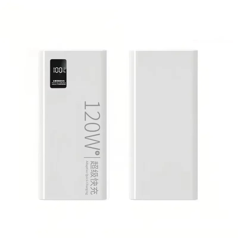 120W 50000mAh Portable Power Bank with LED Display Fast Charging High Capacity Powerbank for iPhone Samsung Huawei