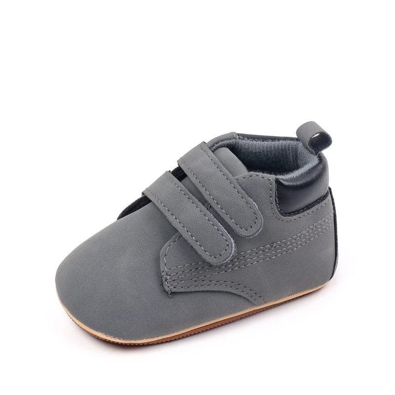 2025 Spring And Autumn Baby Boys First Walking Toddler Shoes With High Quality PU Leather And Soft TPR Sole For 0-18M Baby Shoes