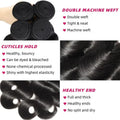 42 Inch Body Wave Human Hair Bundles Natural Black Brazilian Virgin Hair Weave 12A Unprocessed Real Human Hair Extensions Full T