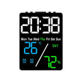 Digital Alarm Clock TEMP Humidity Date Week Disply 2 Alarm Snooze Electronic Table Clock 3-level Brightness 12/24H DST LED Clock