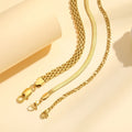 Waterproof Stainless Steel Chain Bracelets For Women, Gold Plated Fashion Stackable Link Gifts - Visuel 6 | SAMAG