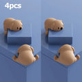 4Pcs Baby Silicone Corner Protectors Table Corners Bear Collision Protectors Children's Collision Protectors Safety Protection