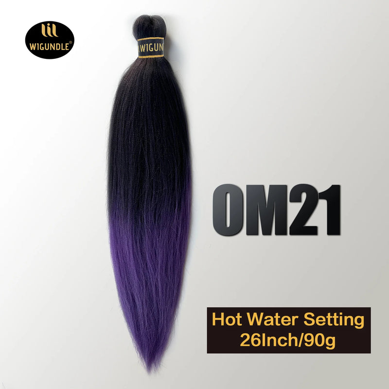 Kanekalon 26inch Hot Water Set Pre Stretched Jumbo Braiding Hair Box Twist Braids Synthetic Hair Extensions For Women Soft Yaki