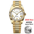 PAGANI DESIGN Men's Watches DD40 Gold White Luxury Automatic Watch Japan Movt Date Week Mechanical For - Visuel 10 | SAMAG