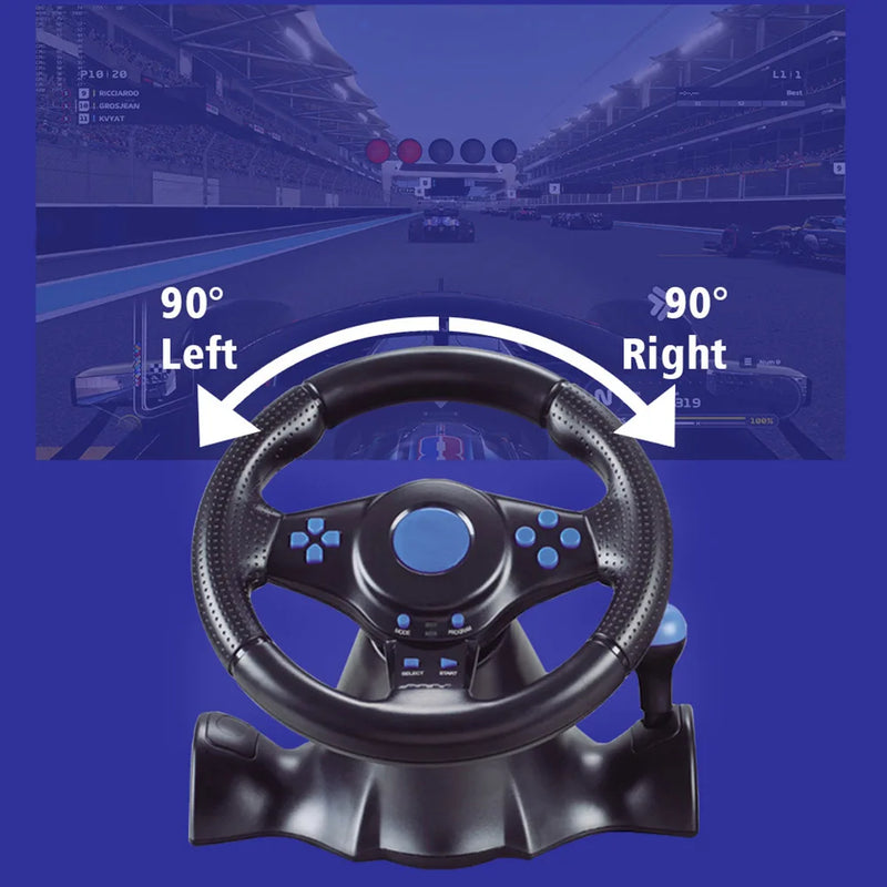 Racing Wheel & Pedals Dual Clutch Launch Control Computer USB Car Steering-Wheel for Switch/xbox One/360/PS4/PS2/PS3/PC