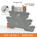 Din Rail Slim Relay Module 41F - 1Z - C4 - 1 Integrated PCB Mount Power With Holder 12V 24V ACDC 220V - Visuel 14 | SAMAG