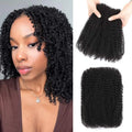 Afro Kinky Bulk Human Hair 50 Gram 100 Real Remy Mini Twist Dreadlock Natural Black Unprocessed Soft Texture Pre Stretched