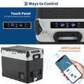 53QT Dual Zone Car Refrigerator Freezer, Compressor Cooler with App