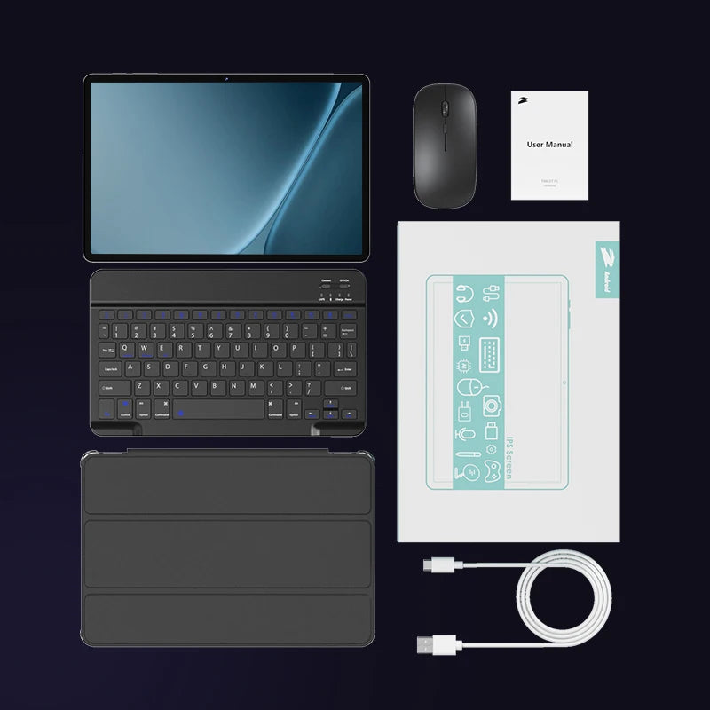 SVITOO Tablet 2026 Android 16 11 Inch 90Hz HD IPS Screen Unisoc T7250 Octa-Core Processor 4GB Physical RAM + 16GB Virtual RAM 128GB ROM 1TB Expandable 8800mAh Battery 2.4GHz 5GHz WiFi 5 Bluetooth 5.0 GPS Widevine L1 With Case
